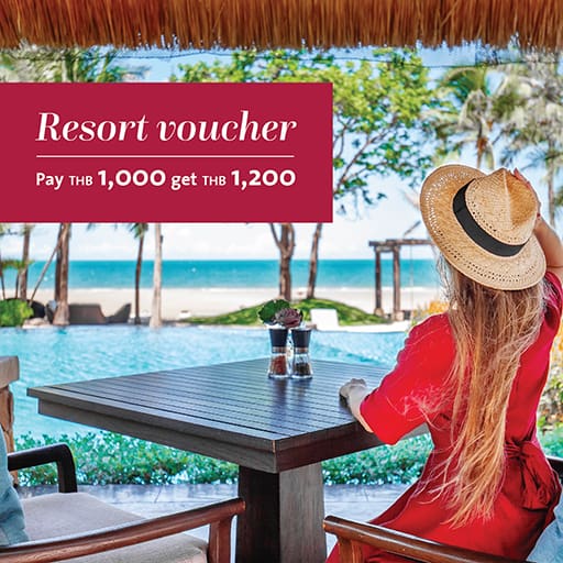 Resort voucher pay THB1,000 get THB1,200