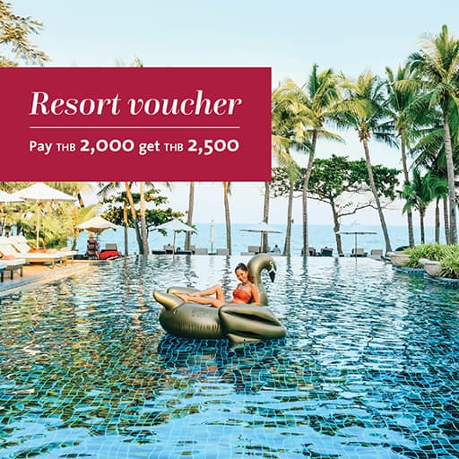Resort voucher pay THB2,000 get THB2,500