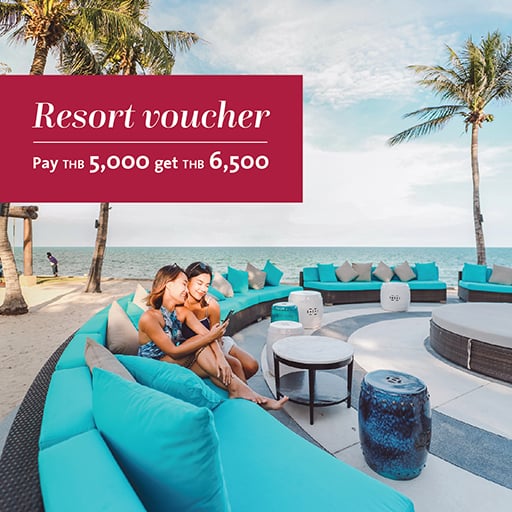 Resort voucher pay THB5,000 get THB6,500