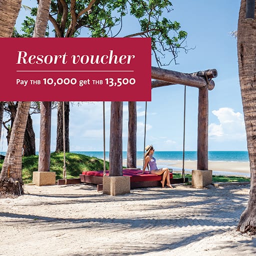 Resort voucher pay THB10,000 get THB13,500