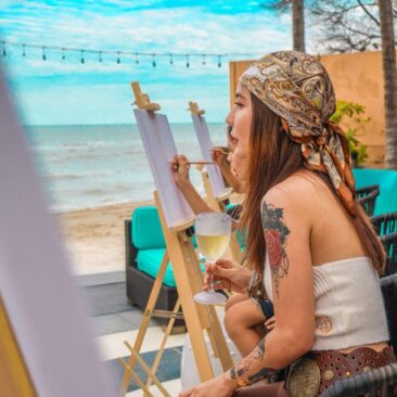 Ocean Art & Wine Class