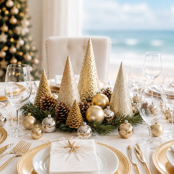 Golden Coastal Christmas Eve